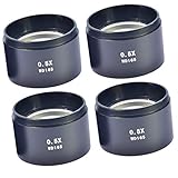 Lente objetiva de Barlow 0.5X perfk 0.5X Lente Auxiliar Microscopio Ocular con Doble Lente Barlow Soldar de Mano y Óptica Clara M42x0.75mm