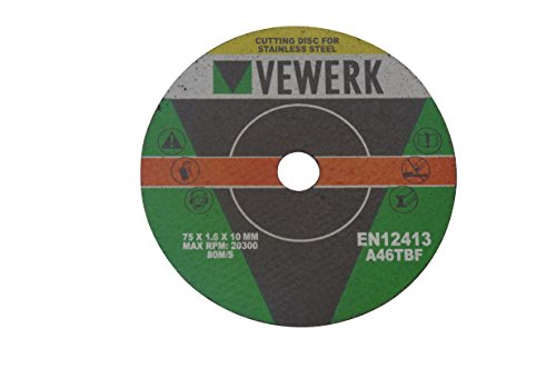 50 X INOX Trennscheiben Metall Ø 75 x 1,6 x 10 mm für Druckluft Trennschleifer - 2