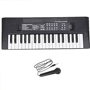 SK Craft 37-Key Portable Electronic Keyboard Piano with Microphone for Beginners Kids, 8 Tones/6 Songs/5 Rhythms/5 Percussion Music