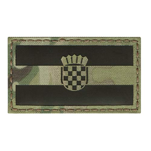 IR Multicam Croatia Zastava Hrvatske Trobojnica Flag 2x3.5 IFF Tactical Morale Touch Fastener Patch