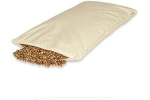 Fränkische Schlafmanufaktur Dinkelspelzkissen Bio mit Reißverschluß, Dinkelspreukissen, Dinkelspelz Größe 40x80