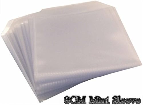 250x High Quality Mini 8CM CD DVD Clear Plastic Sleeve Wallet Cover Case