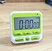 Produktbild LJXAN Für Kochen Timer Große Display Starke Magnet Zurück Laut Blinklicht Elektronische Timer Schalter Küche Timer Wecker Küche Erinnerung (Ohne Batterie),Green