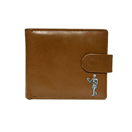 Boxer Dog Design Leather Wallet – Tan, With Note, Coin & Card Sections - View #9