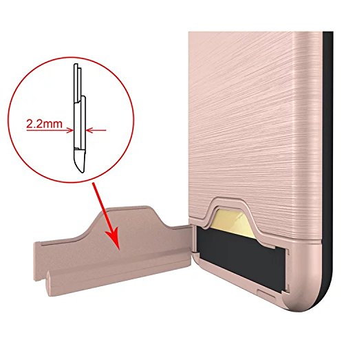 iPhone 7 Plus Hülle, Nakeey Tasche Schutzhülle Card Slots Cover Bumper Protection Hybrid Stand Handyhülle Hülle Ständer For iPhone 7 Plus 5.5″,Rose Gold - 5