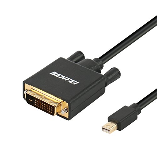 benfei Mini DisplayPort (Thunderbolt) zu DVI Adapter | Mini DP DVI 6 Füße Kabel für MacBook, iMac (lg51) und Laptop - 3