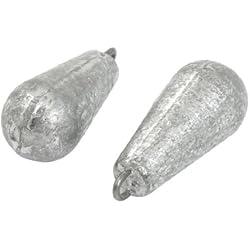 Plomada - SODIAL(R) Disparo de cebo de sedal Plomada de peso plomo en forma d gota de agua 3D 2pzs