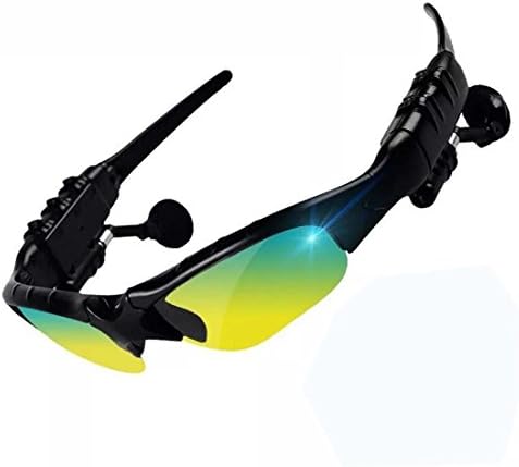 Bluetooth Sunglasses Digital Camera Glasses Wireless Bluetooth 4.1 Stereo Headset Headphone Polarized Glasses For IPhone 5/ 6 / 7S Samsung Galaxy S3 S4 S5 Note3/ Note4 HTC LG All Smart Phones Or PC Tablets With Bluetooth Function Support Calls Music Voice Self-timer Outdoor Activities Driving+ Gift ( Black, Yellow, Brown,Clear) Four-color Lenses ( Color : Black )
