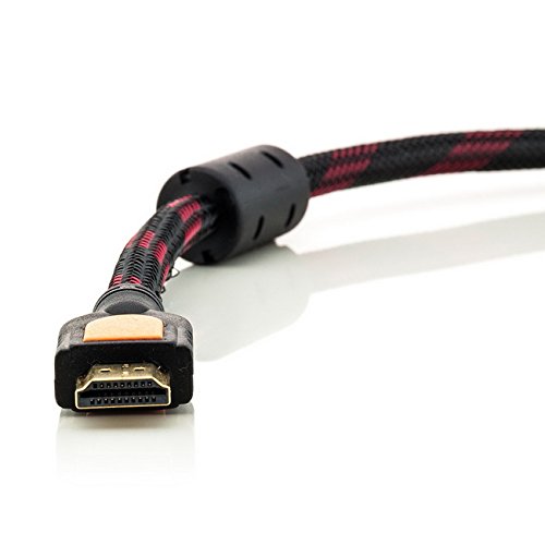 Saxonia HDMI auf 3x RCA Cinch RGB Kabel 1,5 m | Verlustfreie Übertragung digitaler Videosignale (HD) an ein RGB Medium, vergoldete Kontakte - 3