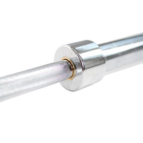 Langhantelstange 50mm Hantelscheiben Aufnahme – Länge: 220cm Olympia Hantelstange inkl. Olympia Schnellverschluss rot - 4