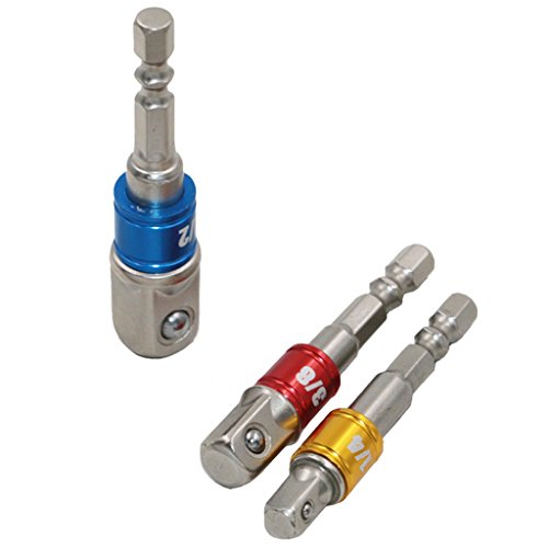 MagiDeal 3 Satz Sockel Bit Adapter Bohrmutter Verlängerung Halter 1/4 „3/8“ 1/2 „ - 5
