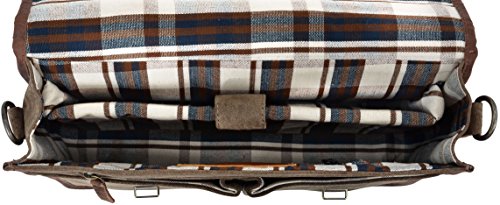 Gusti Leder studio “Sebastian“ Laptoptasche 13″ MacBook Collegetasche Arbeitstasche Unitasche Umhängetasche Henkeltasche Businesstasche Dokumententasche Aktentasche Wildleder Frauentasche Braun 2H36-26-1 - 4