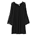 ZANZEA Women's Sexy Long Sleeve Off Shoulder Beach Wear Mini Top Dress Black L