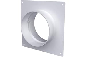 HPLIVE ABS Rohrflansch 50mm - Lüftungskanal Verbinder Schwarz Für Belüftungssysteme