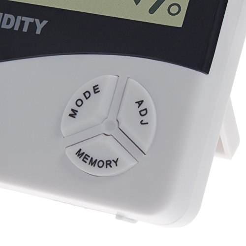 Smartfox Digitale LCD Uhr mit Temperatur- (Thermometer) Luftfeuchtigkeitsmesser (Hygrometer) und Alarmfunktion Wecker - 2