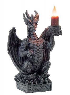 DRAGON CANDLE HOLDER - Light Keeper Gothic Ornament by Nemesis Now