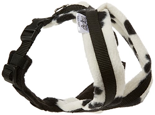 CosyDogs-white-with-paw-s-fleece-dog-harness-sizes-0-to-6-you-and-your-dog-walk-at-ease-and-comfort-with-a-CosyDogs-fleece-harness