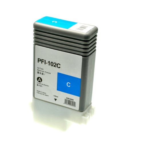 5 Tintenpatronen PFI-102 für Canon Imageprograf IPF 500 5100 600 6000 605 610 650 655 700 710 750 755 760 765 S L MFP M 40 – 0894B001-0898B001 – je 130 ml - 3