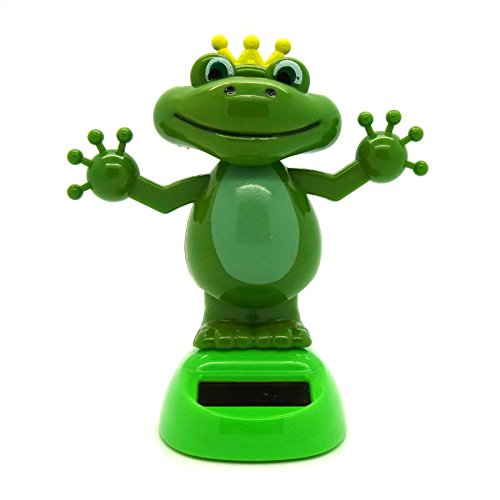 Solar Wackelfigur Frosch Dekoration Glücksbringer Dancing Frog Froschkönig NEU