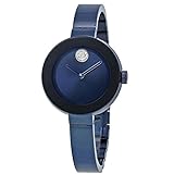 MOVADO WOMEN'S BOLD 35MM BLUE STEEL BRACELET & CASE SWISS QUARTZ WATCH 3600425