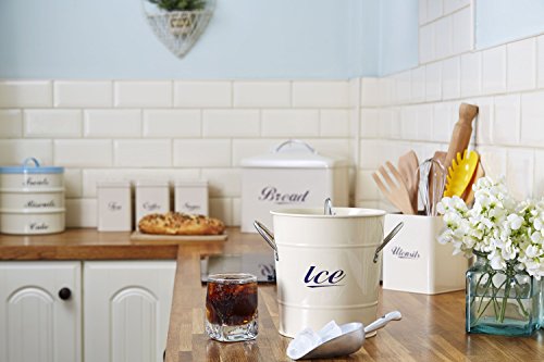 Andrew James Eiskübel/ Eiswürfelbehälter/ Eiseimer In Klassische Creme Mit Scoop, Retro Stil, 3 Liter Kapazität - 3