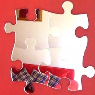 4-tlg. Puzzle Spiegel – 32cm x 32cm - 2