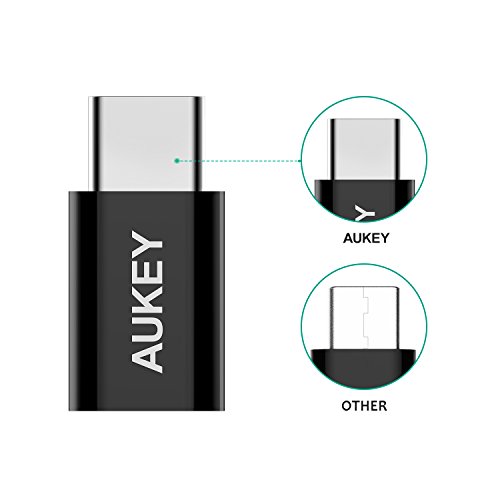 AUKEY USB C Adapter auf Micro USB [ 3 Stücke ] für USB Type C Geräte für Samsung Galaxy S8 / S8+， OnePlus 2 / 3 ， Lumia 950 / 950XL , Huawei P9 ， MacBook Pro 2016 ，usw. - 4