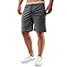Produktbild Yesmile Herren Kurz Hose Jeans Cargo Shorts Jogger kurze Hose |Cargo Bermuda Shorts |Jogginghose Sport Hose |Trainingsshorts für Männer | Freizeitshorts|Workout Fitness| GYM Short Pants (2XL, Tief Grau)