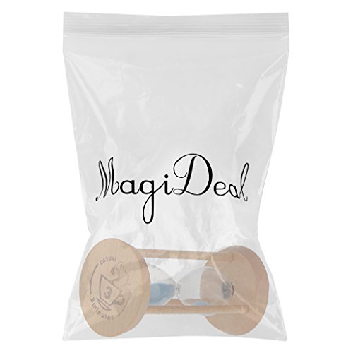 Holz Sandglass Sand Timer Sanduhr Küche Timer 3 Minuten Tisch Dekor – Blau - 2