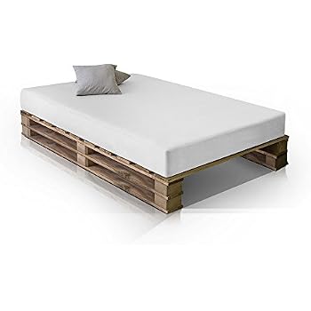 PALETTENBETT AUS HOLZ Massivholzbett Mit Kopfteil Verschiedene Farben