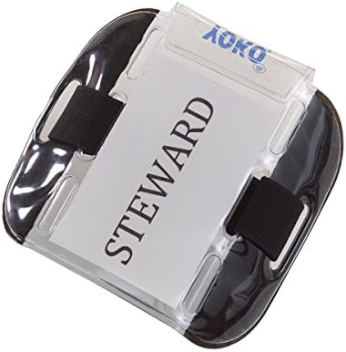 SIA Armband Badge Holder available in 5 Colours for Security, Door Staff, Door Supervisor and Nightclub (black)