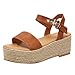 Produktbild Clacce Sandalen Damen Espadrilles Keilabsatz Wedges Sommerschuhe Schuhe Mit Absatz Sandaletten Strandschuhe Riemchensandalen Römersandalen Freizeitschuhe Strandschuhe