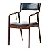 Produktbild YAMEIJIA Faux Leather Dining Chairs mit Armrest Vintage Sessel komfortabler Backrest und Upholstered Padded Retro Modern Restaurant Chair Kitchen Lounge Living Room