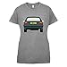 Golf II Heckansicht - Capri Grün - Damen T-Shirt - Sportlich Grau - L