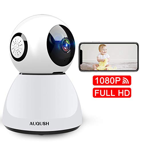 Telecamera di sorveglianza, 1080P, WLAN, IP, con visione notturna, AUQUSH