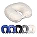 Produktbild Schramm® Nackenkissen mit praktischem Druckknopf in 5 Farben Reisekissen Nackenhörnchen orthopädisches Nackenstützkissen Memory-Schaum Travel Neck Pillow, Farbe:kuscheliges weiss