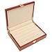 Produktbild KUNSE Vintage Große Holzring Ohrring Schmuck Display Box Case Speicher Organisator 24X18X 5.5 cm