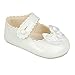 BNIB baby girls Baypod first pram shoes in pink-black - red or white 4 sizes (3-6 months EU size 17, White)