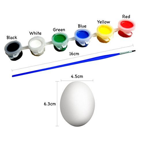 Bemale dein eigenes, hochwertiges Ostereier Designerset – Matte Oberfläche, sodass Farbe und Kunstwerke besser halten. (Packung mit 25 Eiern) - 6