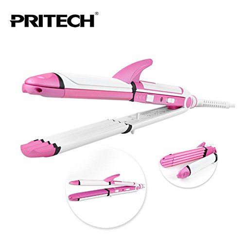 PRITECH Multi-function Hair Curler Magic Hair Rollers Straightener Curling Wand wave plates For Family