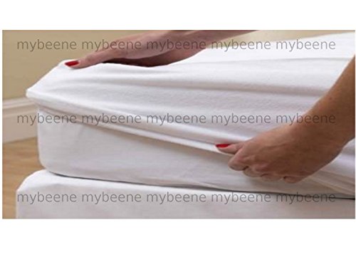 mybeene Matratzenschoner wasserdicht mit einem Rundumgummi | Frottee | wasserundurchlässig | atmungsaktiv | geruchlos | trocknergeeignet | Spannbezug Matratzenschonbezug Matratzenschutz Inkontinenz Spannbettlaken | weiß (90×200) - 3