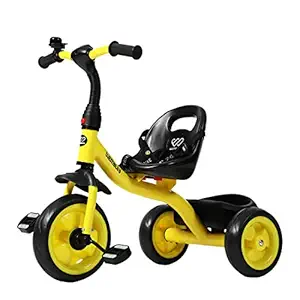 Wembley Baby Kids Cycle Tricycle for Kids for 1 Years to 5 Years Trikes with Seat Belt Plug N Play 3 Wheelers Toy for Girls Boy Carrying Capacity Upto 50 Kgs - Yellow