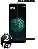 Ferilinso [2 pcs Vetro Temperato Xiaomi Mi A2 [copertura totale] [colla completamente adesiva] Pellicola protettiva vetro temperato compatibile con garanzia di sostituzione a vita (Nero)