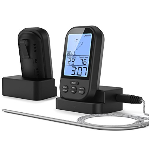 Drahtlos Sofortiges gelesenes Digital Fleisch Thermometer Einzelnes Prüfstempel Braten Alarm Fernb. BBQ-Küche Kochen für Ofen, BBQ, Raucher, Grill