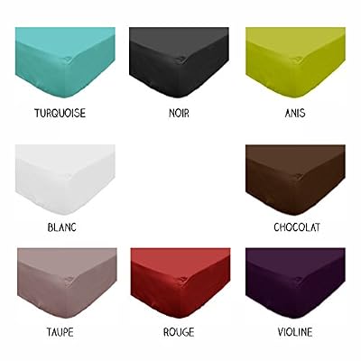 Atmosphère - 611212 - Drap Housse Uni - 90 x 190 cm - Atmo Chocolat
