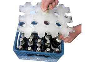 ‎MONSTERZEUG Monsterzeug Bierkühler, Eisblockform für Bierkisten, Für Kasten mit 20 x 0,5 l Flaschen, blau