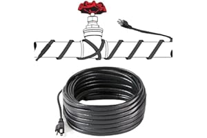 H&G Lifestyles 5M Elektrische Heizband für Dach Schnee Enteisungs Selbstregulierend Heizkabel Frostschutzkabel Dachrinnenheizung Begleitheizung Wasserdicht Wärmekabel Frostschutz 230V,18Ft,8W/ft