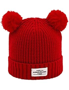 URSING Kinder Ball Kappe Brief Warm Winter Hüte Gestrickt Wolle Hemming Baby Mädchen Jungen Klassischer Einfarbig...
