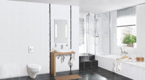 GROHE Skate Air Betätigungsplatte mit 2-Mengen- und Start-Stopp-Funktion für pneumatische Betätigung , senkrecht , chrom 38505000 - 2