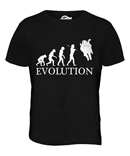 CandyMix Raumfahrer Evolution Des Menschen Herren T Shirt Schwarz